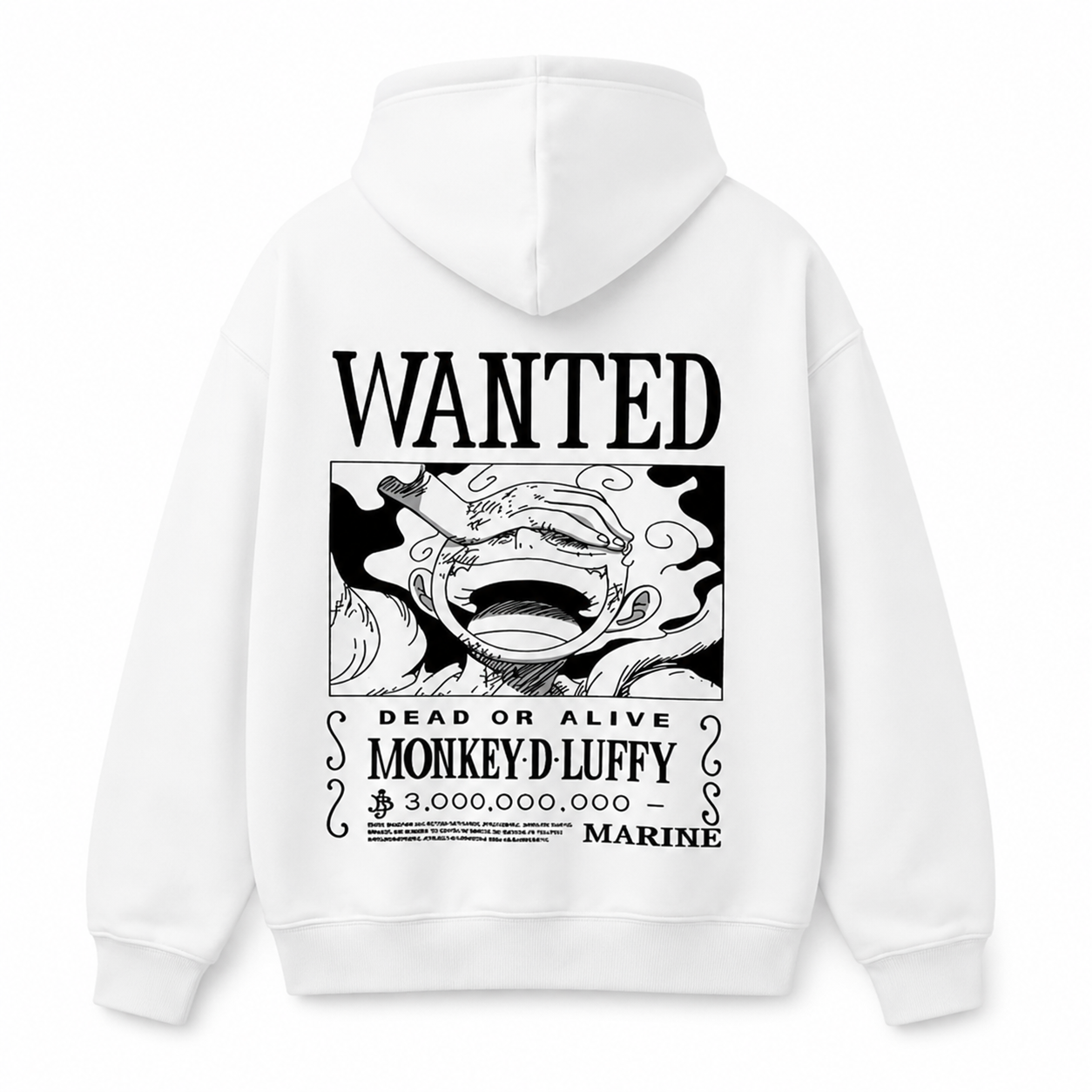Wanted Luffy Oversized Graphic Hoodie