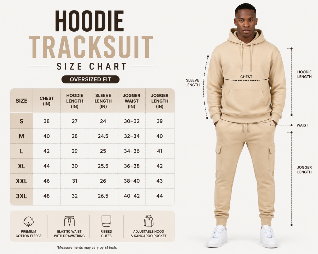 Luxury Fleece Hoodie Set - Black