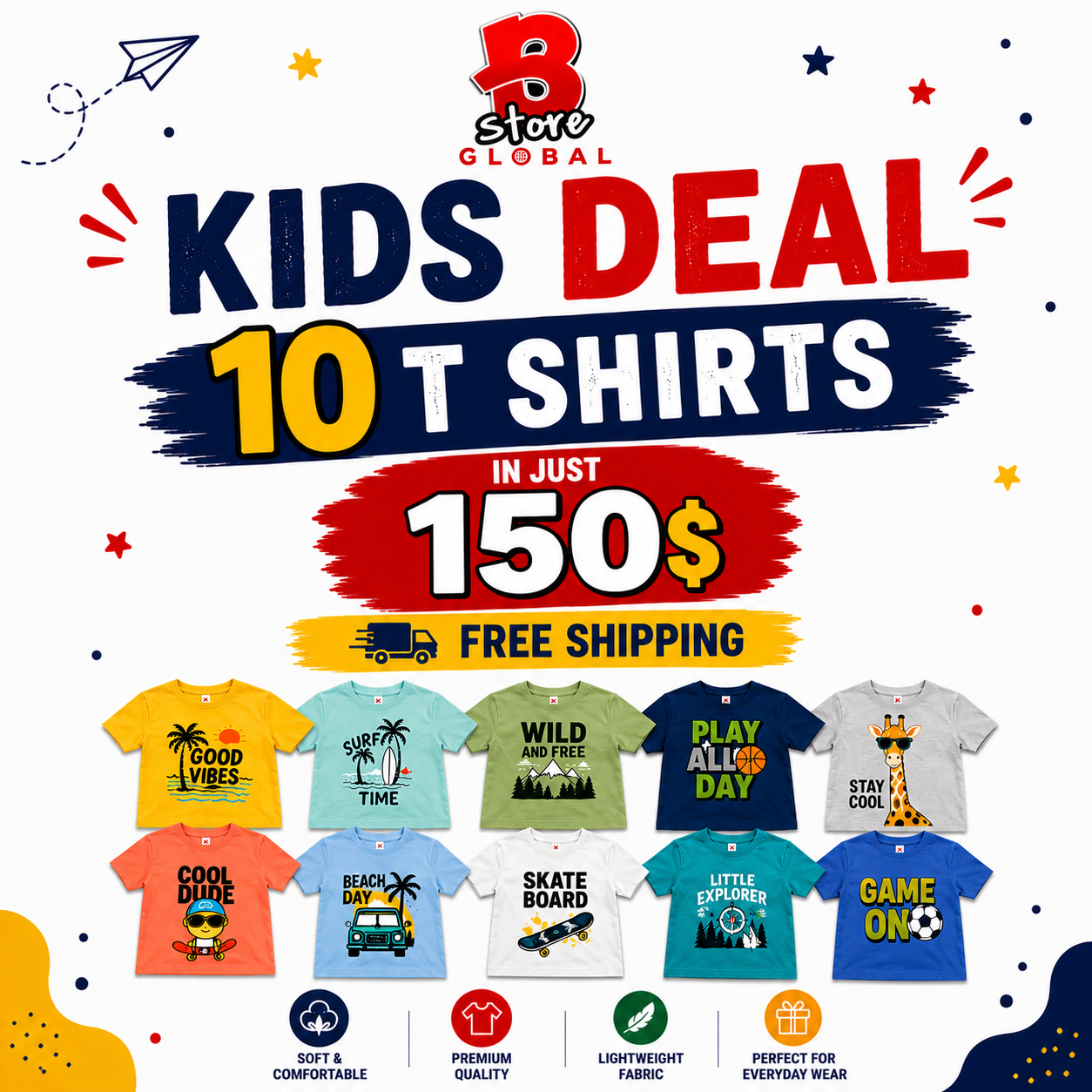 Kids T Shirts | Free Shipping