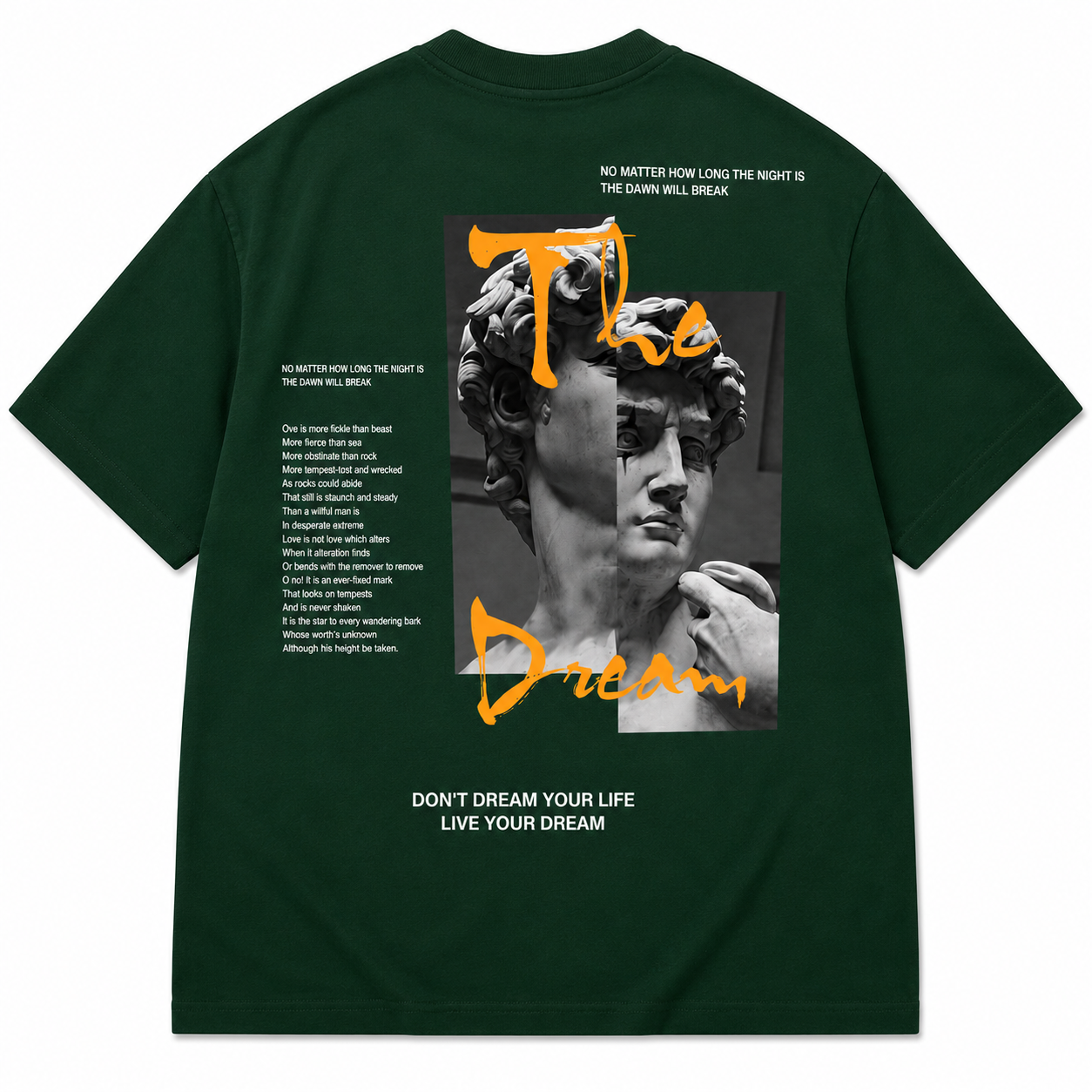 The Dream Graphic Oversized T-Shirt – Forest Green