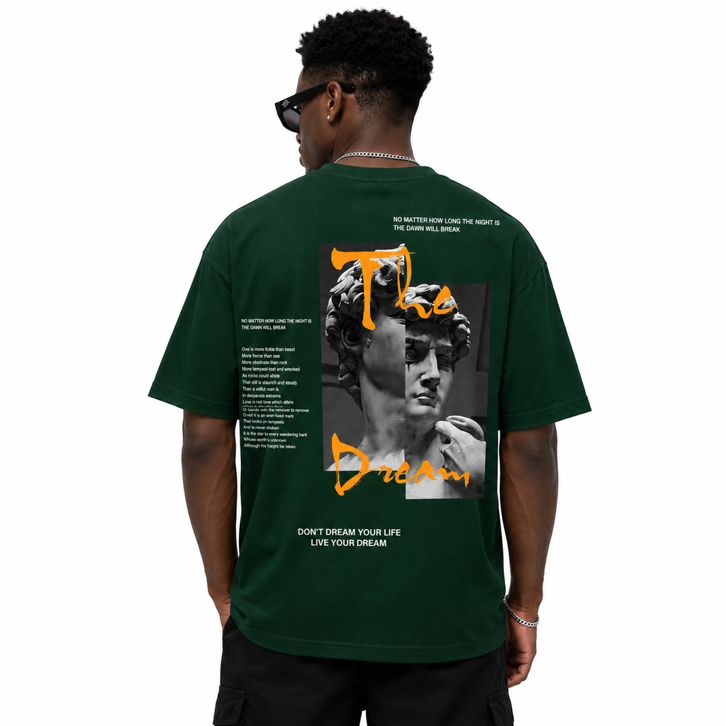 The Dream Graphic Oversized T-Shirt – Forest Green